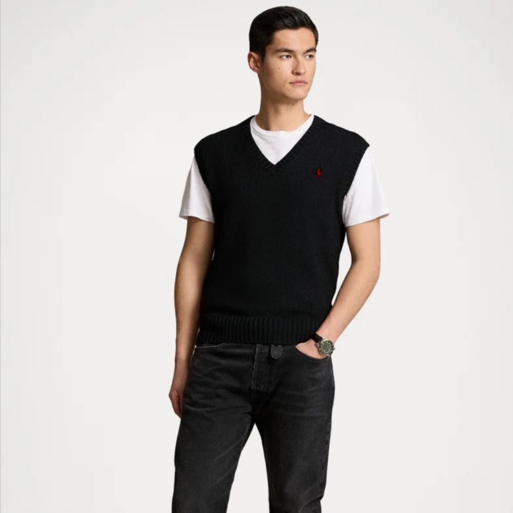Men’s large polo by Ralph lauren black vest